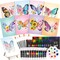 36 Pcs Paint and Sip Kit for Adults 8''x10'' Pre Drawn Canvas for Painting DIY Afro Acrylic Painting Kit Wood Easel Brushes Date Night Bulk for Mother's Day Party Gifts(Butterfly)